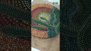 Resin pouring 😱on dot painting🎨 #dotartist #viral #ytshorts #art #diy #trending