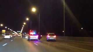 police car got hit by drunk driver after les canadiens hockey game