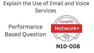 CompTIA Network+ 008 (N10-008) PBQ Explain the Use of Email and Voice Services