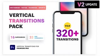 Vertical Seamless Transitions Pack For Premiere Pro