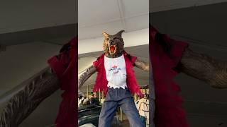 #Giant werewolf in America #car festival #halloween