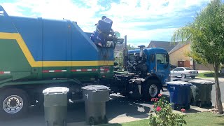 Garbage truck on Recycling  in California