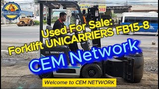 UNICARRIERS FB15-8 Electric Forklift for Sale | CEM NETWORK | Eco-Friendly Powerhouse