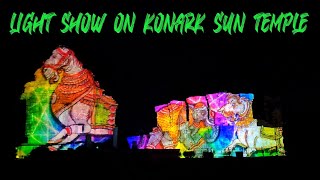 Light Show on Konark Sun temple in Evening