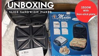 Unboxing 8 Slice Sandwich Toaster| 1500W ,Non-stick plate| Electromaster