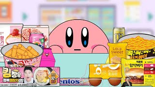 Kirby Animation - Convenience Store PINK ORANGE MUKBANG ASMR