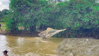 Fisherman Cast Net Fishing Real Life Amazing Fishing At Countryside.(Episode 127)