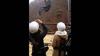 Ziplining in Korea November 2012- our guide forced to dance Gangnam Style