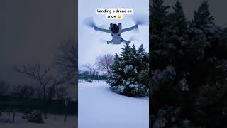 Dji mini 3 pro #nuvoleinitalia 🔥🔥🔥landing a on snow#viralvideo