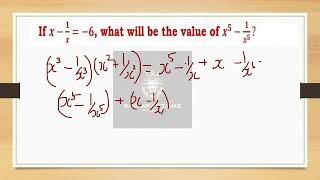 if x-1/x=-6 what is will be the value of x^5-1/x^5.#ssccgl2024preparation #malayalam #ssc