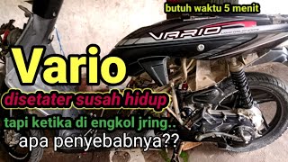 cara mengatasi Vario karburator setaternya susah (tidak mau ngangkat )