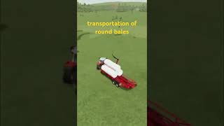 transportation of round bales #farmingsimulator22 #gaming #shorts