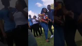 Woman showing love to Duduzane Zuma in UKZN