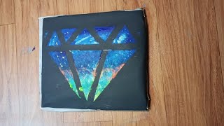 Diamond Acrylic Painting Using Masking #drawing