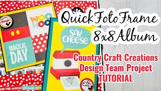 Quick Foto Frame Album TUTORIAL  | Simple Stories Say Cheese at the Park | Country Craft Creations