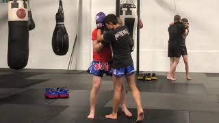 Tin Training Muay Thai Clinch work Bristol sweatbox 7 November 2018