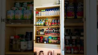 How To Turn A Kitchen Cabinet Into A Pantry with Organization #pantryorganization #pantry