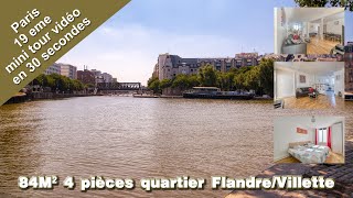 A vendre 4pieces 84m2 Paris 19eme quartier flandre porte de la villette laurent fery conseiller immo