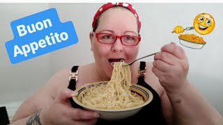 MUKBANG: SPAGHETTI AGLIO OLIO E PEPERONCINO 😊