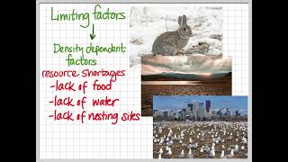 Population ecology: comparing limiting factors and changes in carrying capacity