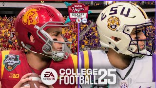 College Football 25: Vegas Kickoff Classic, USC Trojans vs. LSU Tigers (PS5) (Full Game)