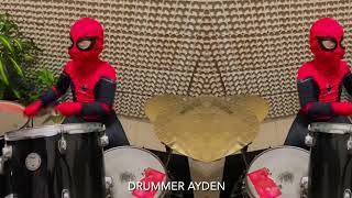 Spiderman theme song drum cover by Drummer Ayden