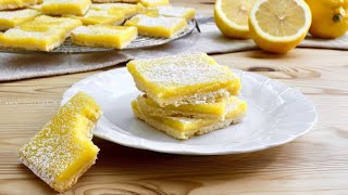 LEMON BARS: FRESH and CREAMY bars! 🍋