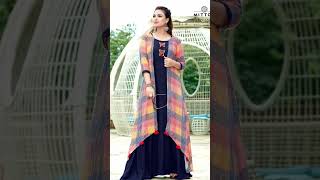 Beautiful party wear outfit ideas with long jacket||Type of long gown dresses with long jacket