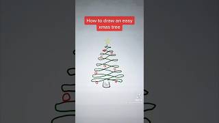 How to draw an easy xmas tree #christmas #xmas #subscribe