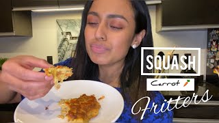 How to make | VEGAN Squash carrot fritters | simple ingredients