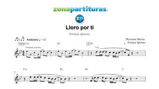 Partitura "Lloro por ti" Enrique Iglesias