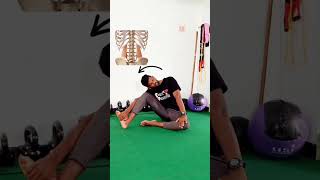 Quadratus lumborum stretch for lower back pain.