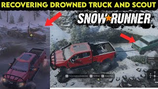 Race Against Time: Recovering Scout and Drowned Truck - Snowrunner Rescue