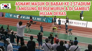 FULL SUPORTER ANSAN GREENERS VS GWANGJU FC - Reaksi suporter bertemu Asnawi 👏