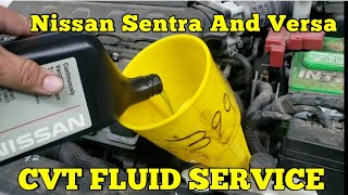 Nissan Sentra Sv And Versa CVT Fluid Service 2013+