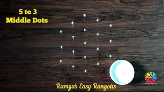 5x3 dots vilakku kolam | Big rangoli | Diwali rangoli designs 2024 | pandaga muggulu | latest kolam