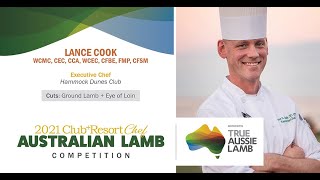 Hammock Dunes Club's Lance Cook Plates 2021 Australian Lamb Competition Dishes