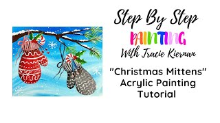 How To Paint "Christmas Mittens" - Acrylic Painting Tutorial