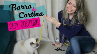 como fazer barra de cortina com dupla face