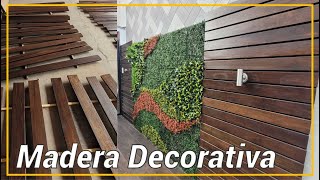 Madera decorativa Cumarú con madera recuperada