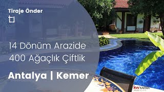 Antalya Kemer'de 14 Dönüm Arazi İçerisinde Çiftlik