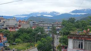 Beautiful Morning View of Pokhara. Machhapuchhre and Annapurna Mountain View From Bagar. Seti River.