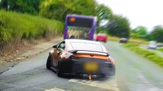 350z SENDS IT Leaving a Car Show! - Modified Cars Leaving Forge Action Day At Castle Combe!