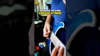 Hybrid picking: less prone to hitting the wrong string, but not quite as powerful for riffing