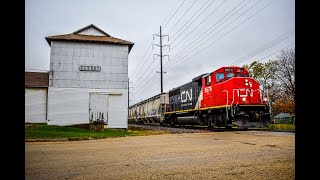 CN 9574 (GP40-2LW) Takes L561 East Through Eleroy Il