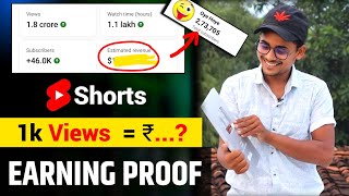 Shorts Video Earning Proof 🔥 My Shorts Channel Earning Revealed 🫣 @oyehoyebhai