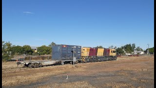 Aurizon Freight Trains at Longreach Queensland.