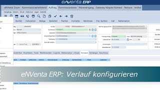 eNVenta ERP ✅ Verlauf konfigurieren