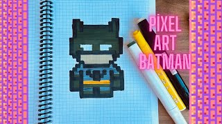 💕 BATMAN 🦇💕Pixel art idea✍️ How to draw pixel art / How to draw pixel BATMAN💕♥️ 🦇