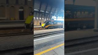 Class 180 Grand Central leaves York for Sunderland